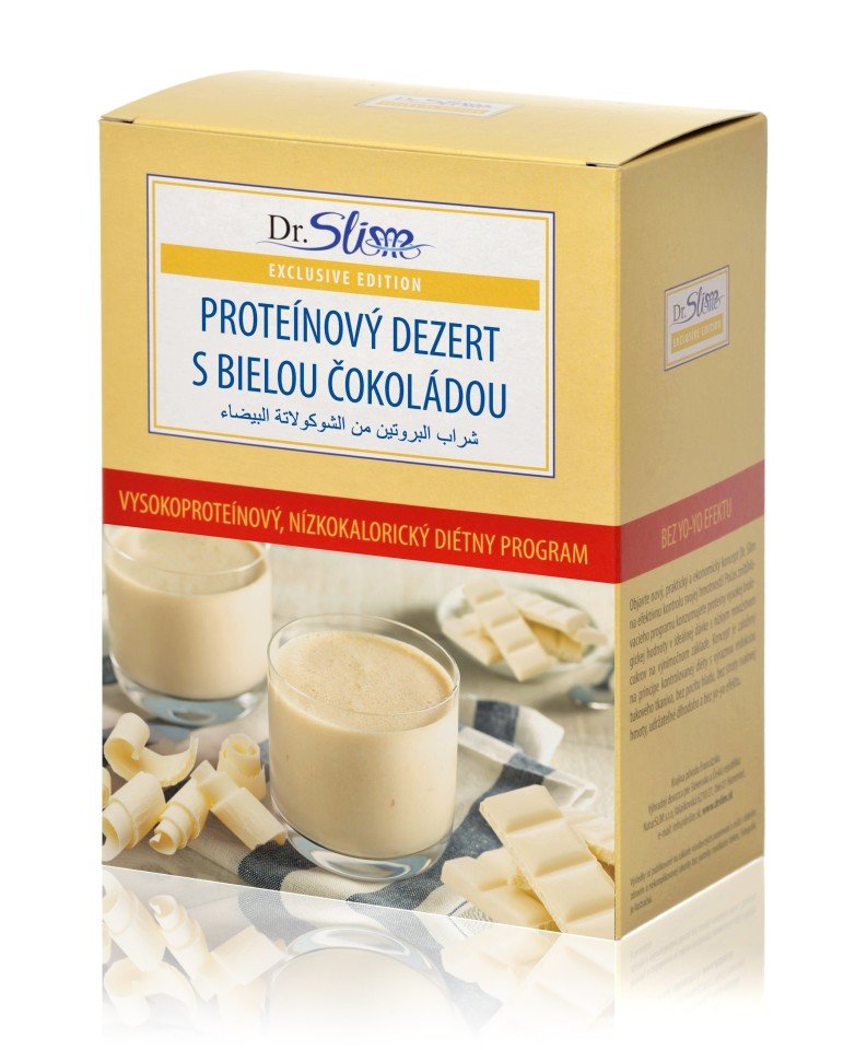 1 PROTEÍNOVÝ DEZERT S BIELOU ČOKOLÁDOU